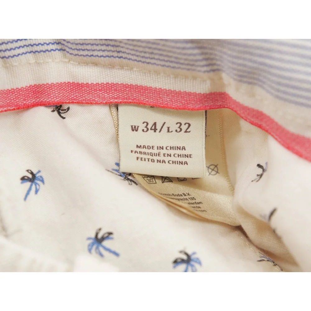 Scotch & Soda Warren Linen Cotton Drawstring Pants Mens 34x32 Off White Ivory